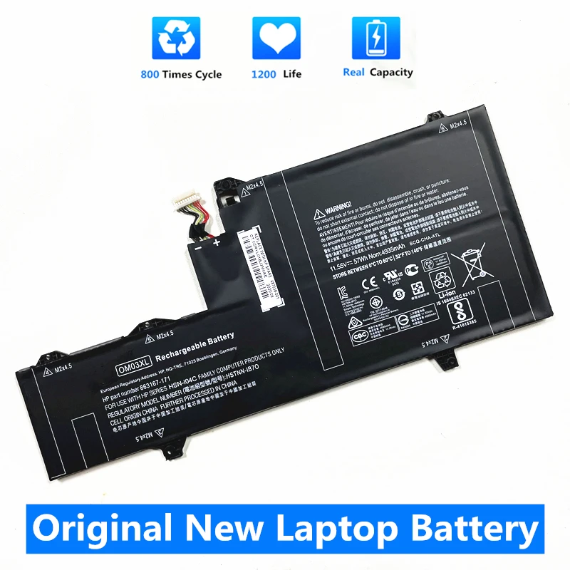 Csmhy-電子ラップトップ用の新しいバッテリー,hp elitebook x360 1030 g2 HSTNN-IB7O HSN-I04C-863167 863167-1b1 0m03xl 171 v 57wh