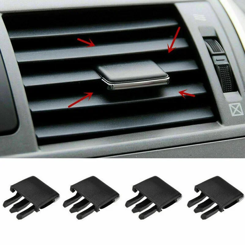 4pcs Car Air Conditioning Vent Clip Car Center Dash A/C Vent Louvre Blade Slice Air Conditioning Clips Set For Toyota Corolla