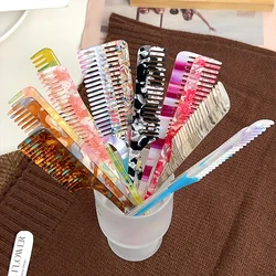 Hot Sale Anti-Static 19.2 Long handle Acetate Hair Comb Portable Simple Style Retro Hair Comb Hair Accessories For Woman Girls