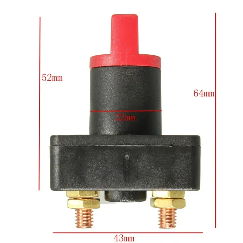 

Car Boat Caravan Switch Battery 100A 60V DC Auto Master Disconnect Rotary Isolator Cut Off Kill Switch