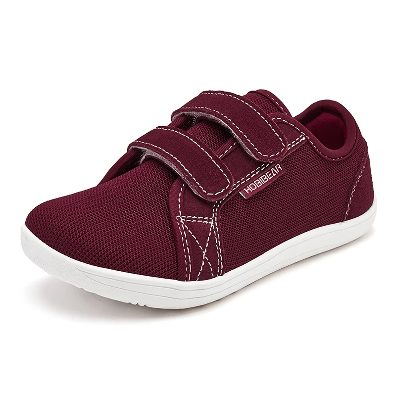 HOBIBEAR Boys Girls Barefoot Shoes Hook Loop Wide Toe Sneakers Mesh Lightweight Breathable Shoes(Toddler/Little/Big Kid)