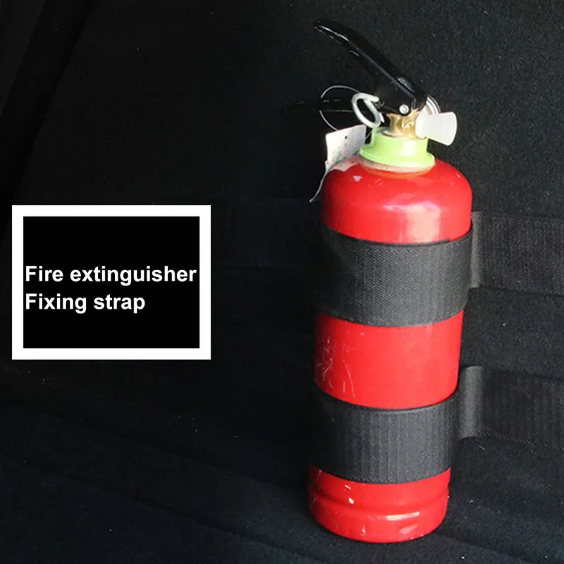 Car Trunk Storager Vehicle SUV Rear Rack Car Tail Box Fire Extinguisher Fixing Belt Strap Stickers Auto Accessories