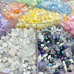 500G UV electroplated DIY handmade material bag mobile phone chain string bead material high-end goods mixed jewelry accessories
