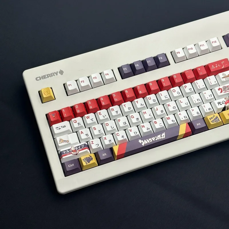 NEW Mega Giant Tiga Theme Anime Keycap Mechanical Keyboard Cherry PBT Custom Keycap Magnetic Switch Gaming Keyboard Gift Collect