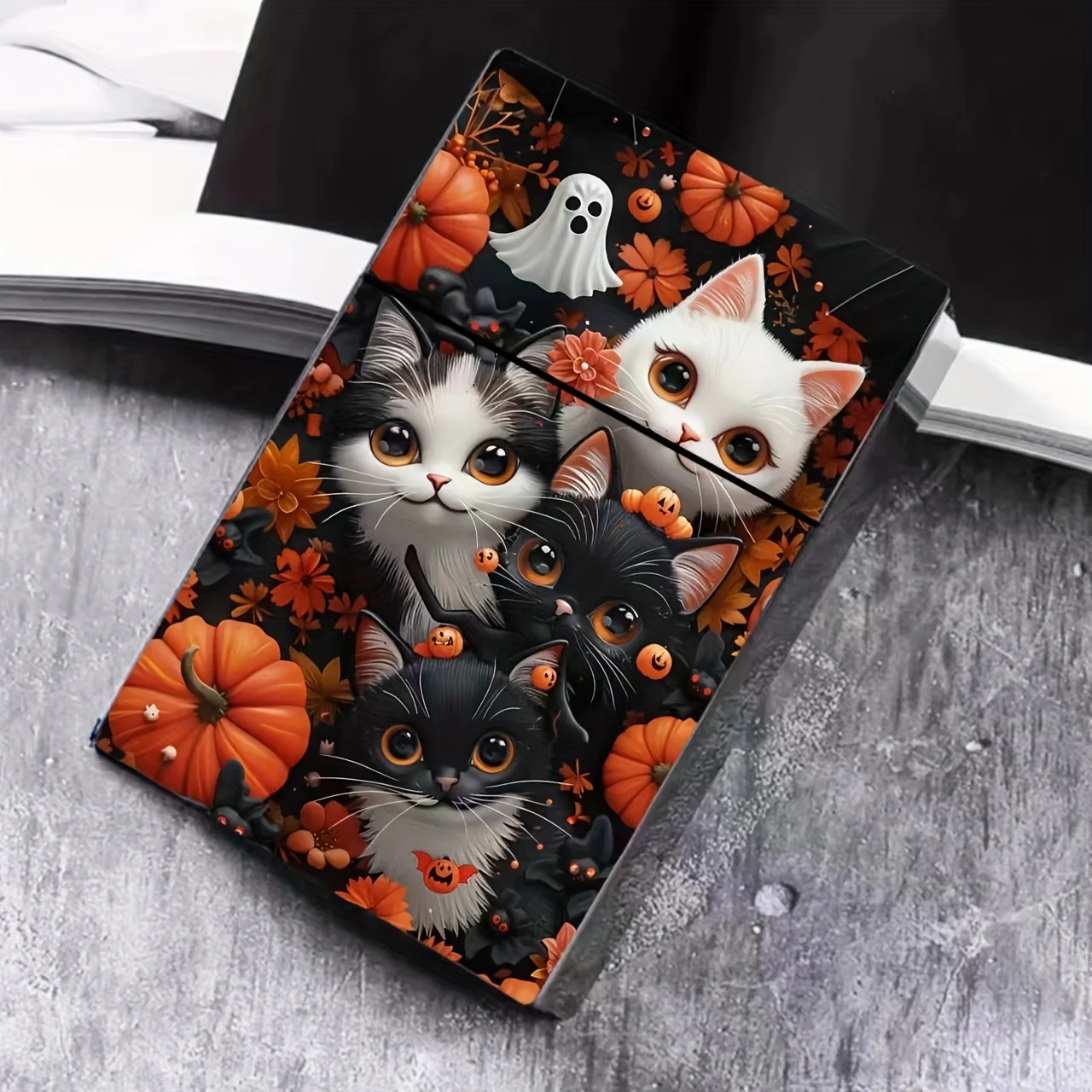 Chic Halloween-Themed Cigarette Case - 84Mm Flip-Top Storage Box For Women, Perfect Gift Idea Cigarette Case For Women