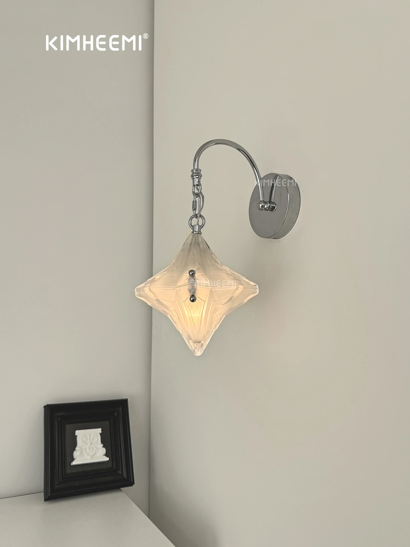 French Star Retro Light Luxury Art Bauhaus Bedroom Bedhead Living Room Background Wall Walkway Glass Corridor Wall Light