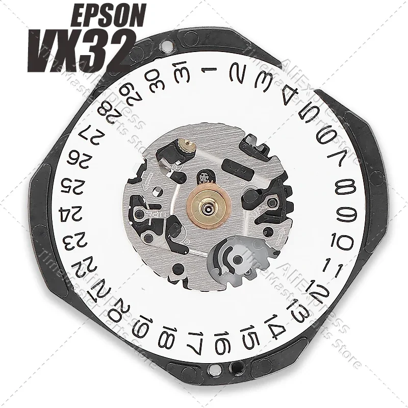 Epson vx32 movimento de quartzo 3 mãos único calendário data exibição durável acessórios relógio peças reparo substituição