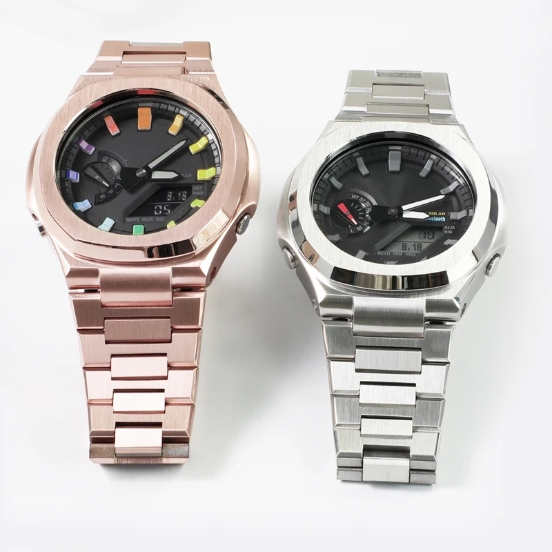

Gen2 Modification Kit for Casioak GA2100/GA2110 Stainless Steel Case+Rubber Strap Diy Refit Set New Model