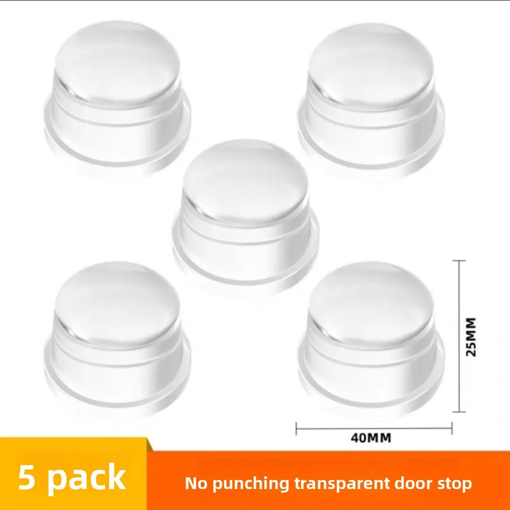 Transparent Silicone Door Stopper No Drill Anti Bump Pad for Office Home Safety Protection Dodgers Door Stop Home Improvement