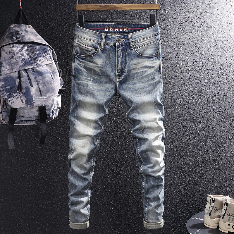 Jeans da uomo in denim lavato - Men'S Fashion Grey Jeans recensione e prezzo