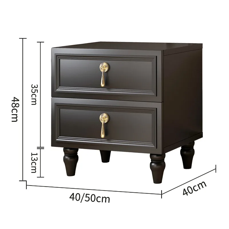 

Pre-Style Bedside Tables Minimalist Modern American Vintage Storage Cabinets French Home Bedroom Black