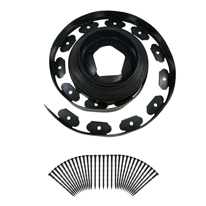 

Garden Lawn Retaining Board Plastic Edge Landscape Edge Isolation Strip Equipped With Fixing Nails
