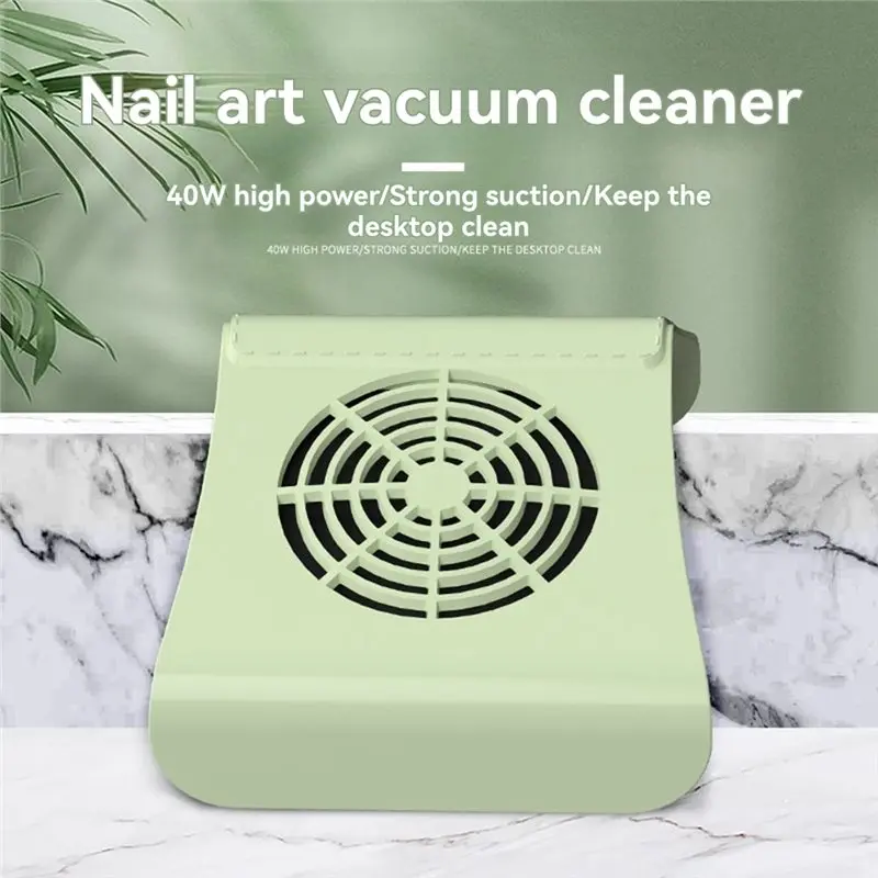 【ABODE】جمع الغبار الصامت الجديد للأظافر لمروحة الأظافر مجمع الغبار مروحة مكنسة قابلة للتعديل لصالون أو مانيكير المنزل