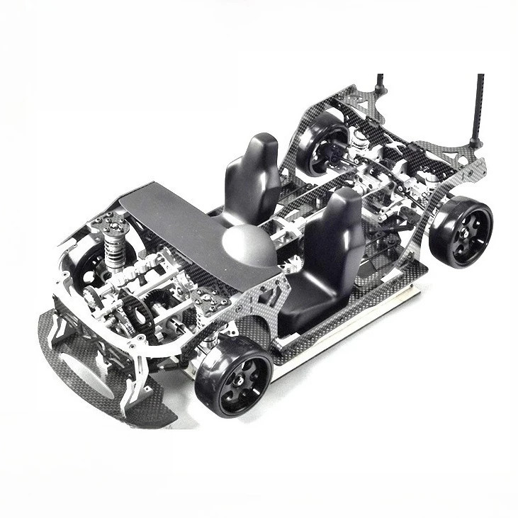 

FJ9 1/10 flat Running remote control Car Carbon fiber frame four-wheel drive Drift Racing Car KIT version