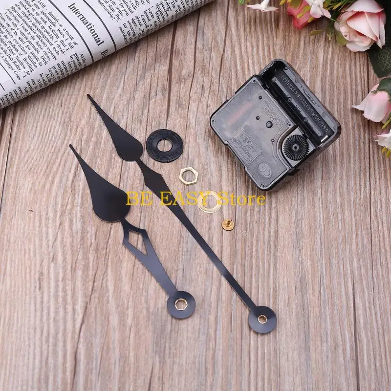 E28F Quartz Clock Movement Mechanism Motor Hands Battery Operated DIY Repair Replacement Fit 45cm Diameter Dials