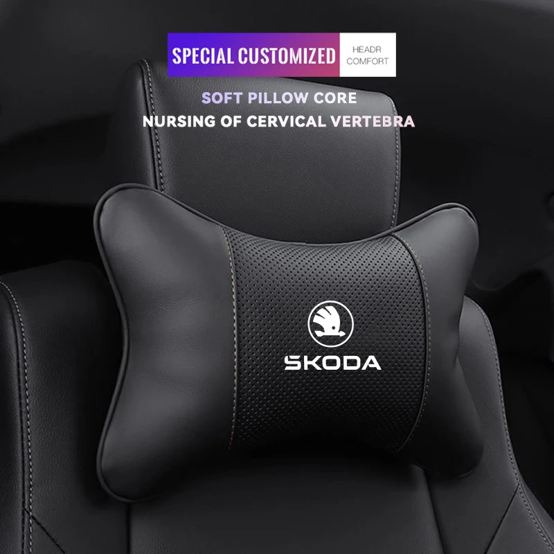 Autositz Kopfstütze Nackenkissen Innenraum für Skoda Octavia Superb Rapid Kodiaq Karoq Fabia Kamiq Yeti Scala Citigo Vision RS Enyaq