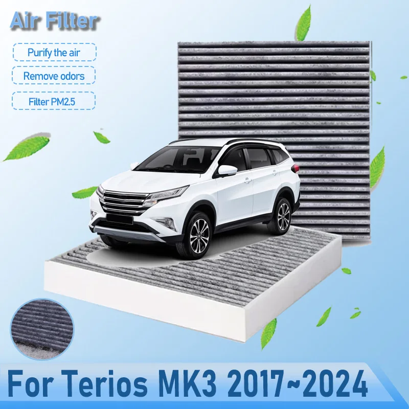 

Cabin Air Filter For Daihatsu Terios MK3 Toyota Rush F800 F850 2017~2024 Purifier Carbon Filter Grid Replacement Auto Accessorie