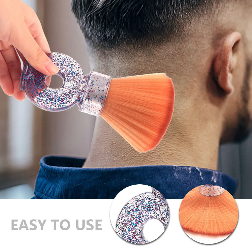 

Barber Brush Neck Duster Small Hair Salon Manual Hair Cutting Cleaning Brush Handle Lightweight Easy Use Durable