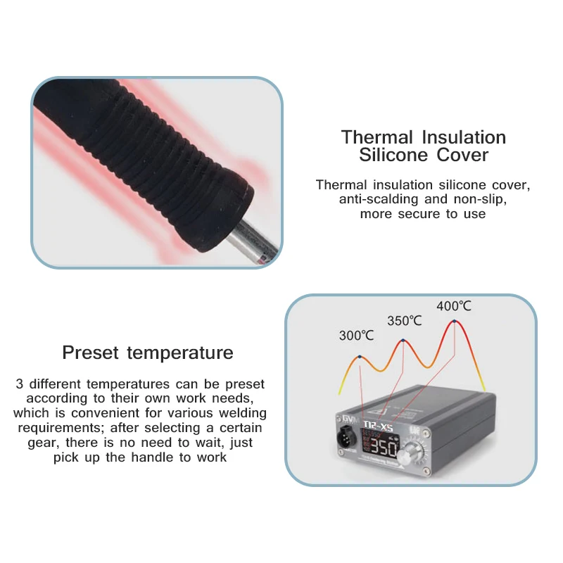 GVM T12-XS Soldering Station Phone BGA PCB Rework Soldering Tool Mobile Phone Repair Constant Temperature Welding Station