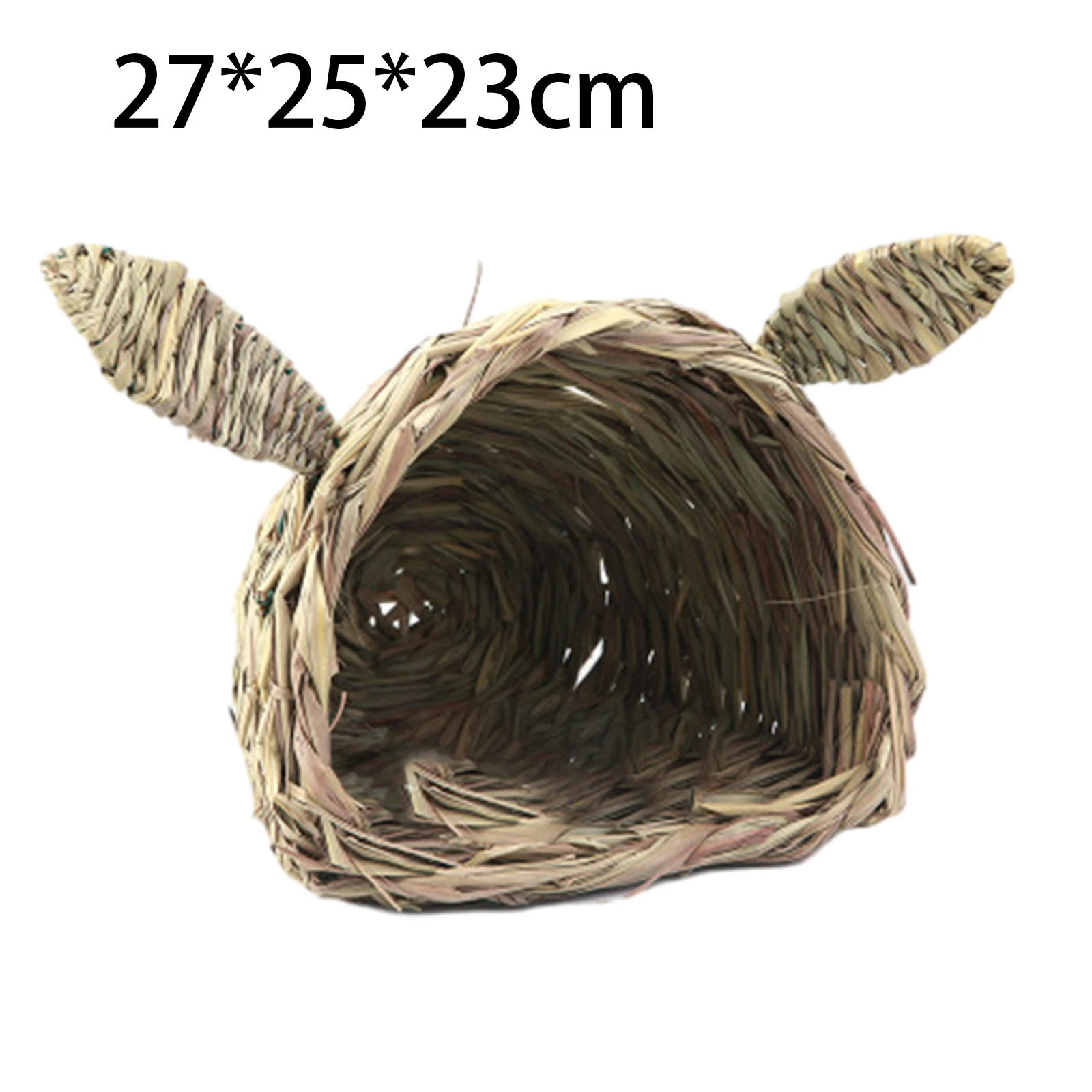 Rabbit Straw Nest Grass House Bunny Grass Tunnel Chew Toy Hay Bed for Small Animals Hamster Play and Sleep