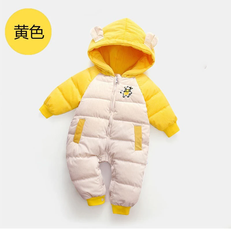 2023 Baby Autumn Winter Warm Jumpsuit Cartoon Little Cute Toddler Romper Crawling Clothes Newborn Boy Costume Clothing Overall