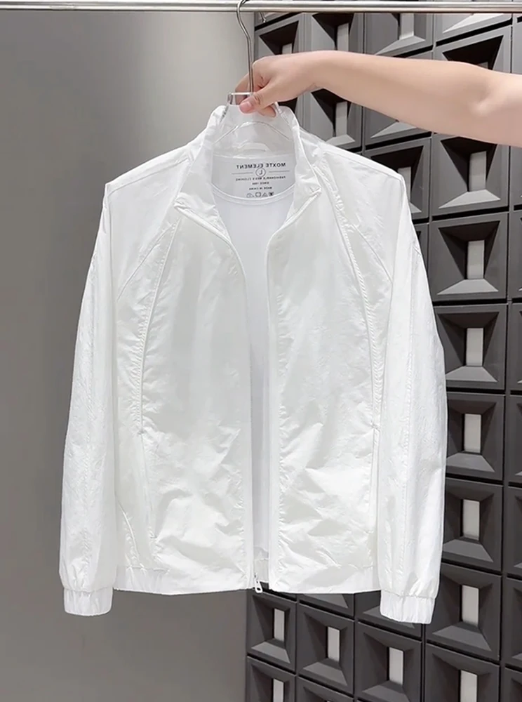 

Мужская демисезонная куртка American Workwear с воротником-стойкой, тонкая, повседневная, простая, модная, из полиэстера, с длинными рукавами