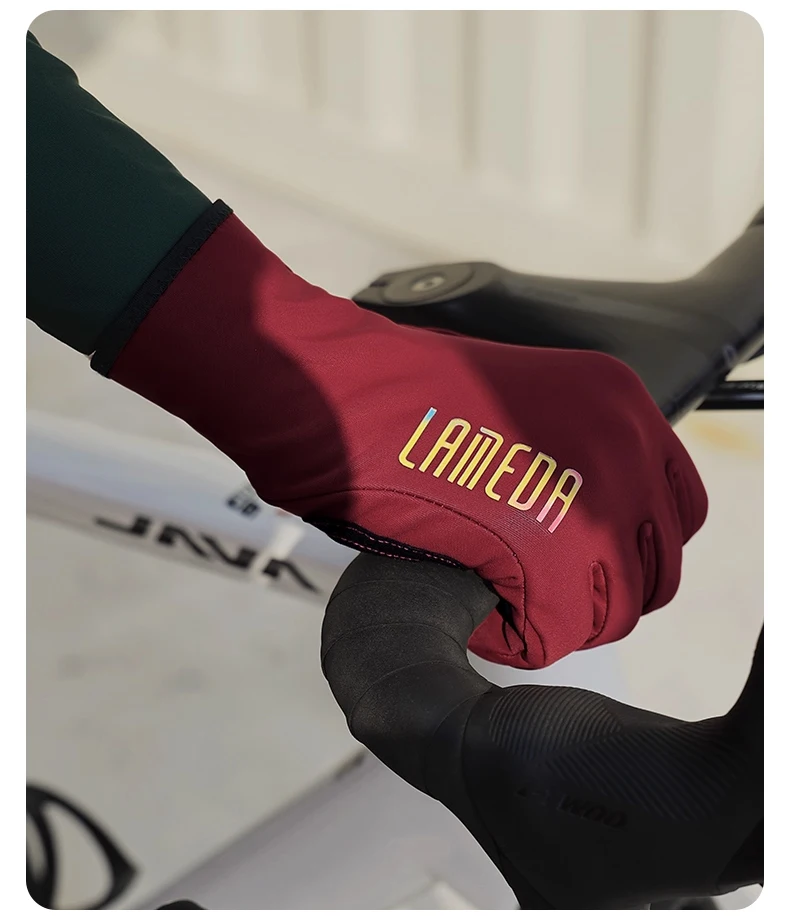 LAMEDA Winter-Fahrradhandschuh, Touchscreen, Reiten, Thermo, warm, Straße, Vollfinger, wind- und wasserdichte Handschuhe, Fahrradzubehör – Detail 14