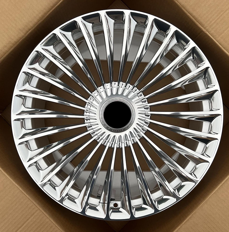 17 18 19 20 بوصة متعددة المتحدث سيارة الركاب مزورة عجلة جانت الحافات لمرسيدس EQS EC AMG GLB GLC GLE GLS عجلات مزورة مصقولة #6