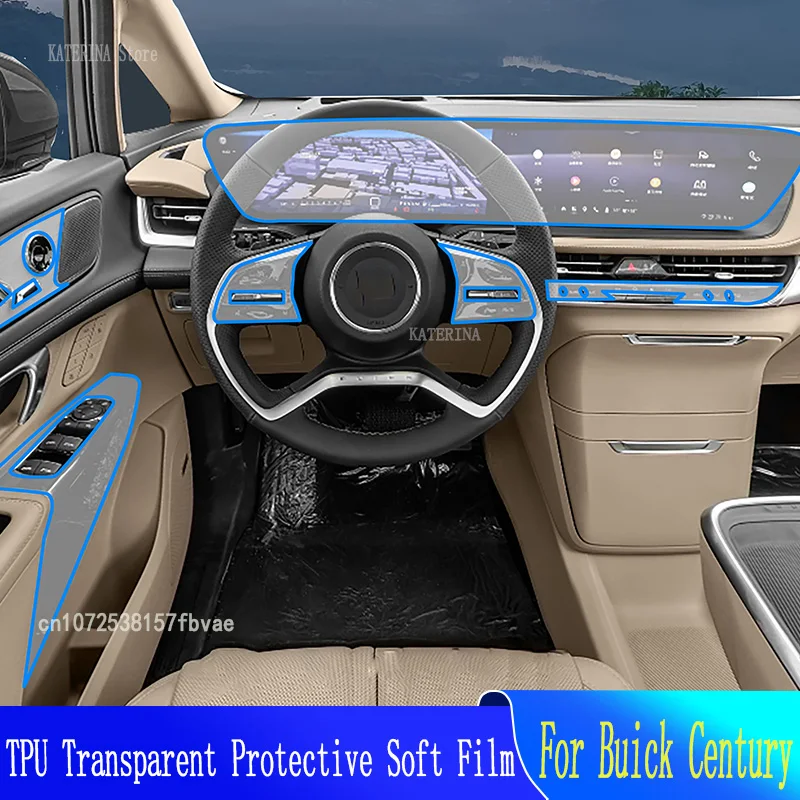 For Buick Century 2023-2024  Car GPS Navigation Protective  LCDTPU Screen Protector Anti-scratch Film Fitting