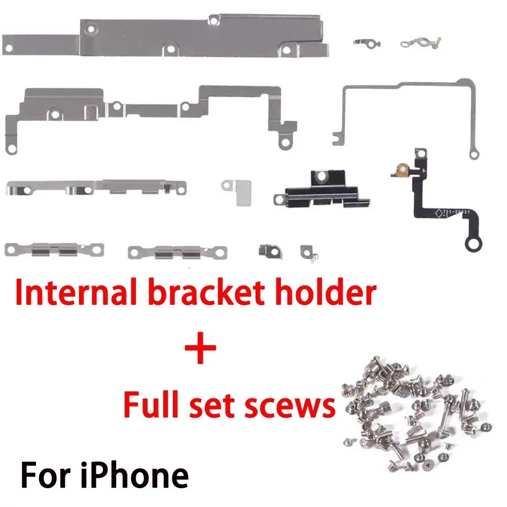 Metal Internal Bracket Holder Shield + Full Screw Set for IPhone 6 6P 6s 7 8 Plus X XR XS Max 11 Pro Max Small Parts Replacement