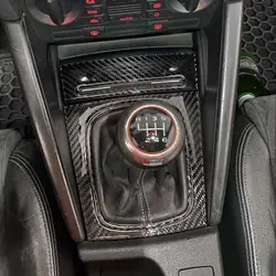 Car Soft Carbon Fiber Accessories Gear Shift Panel Trim Cover For Audi A3 S3 8P 2006 2007