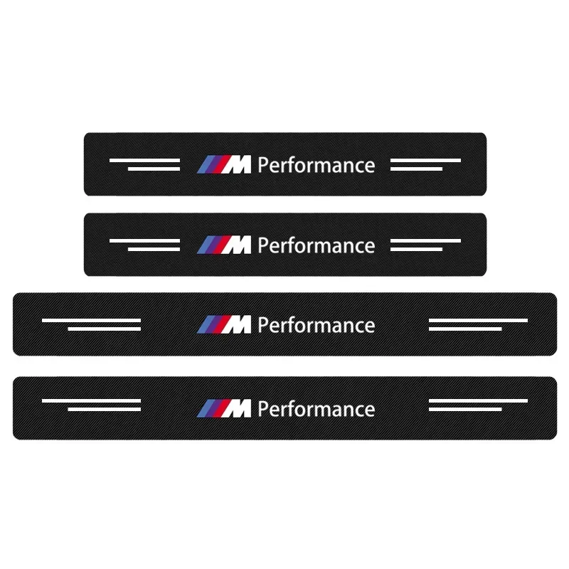 4pcs New Car Door Sill Threshold Carbon Fiber Plate Decals Stickers For BMW M E90 E60 F10 F30 E46 G20 X1 X3 X4 X5 X6 F20 E39 E92