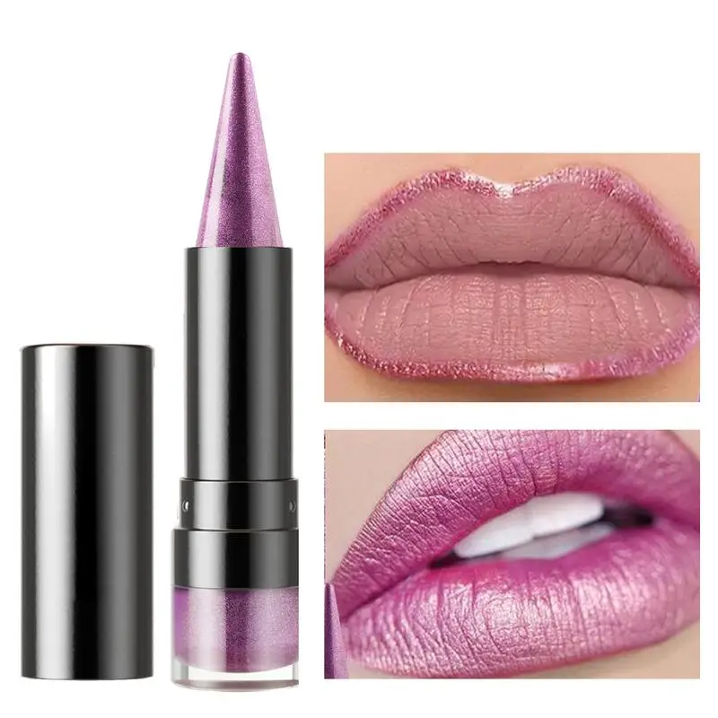 Glitter Lipstick Oogschaduw Eyeliner Lip Liner Shimmer Lipstick Glitter Glanzende Metallics Lipstick Diamond Glitter Oogschaduw