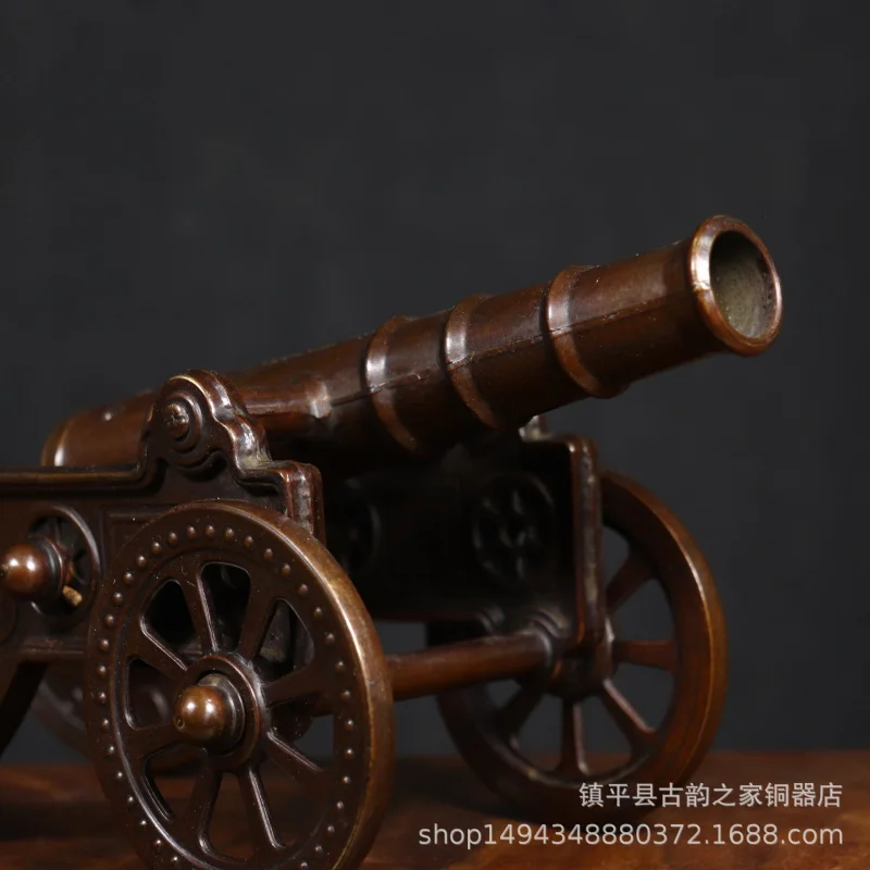 

Bronze Pure Copper Brass Model Home Decoration Craft Cannon Entrance Ornament