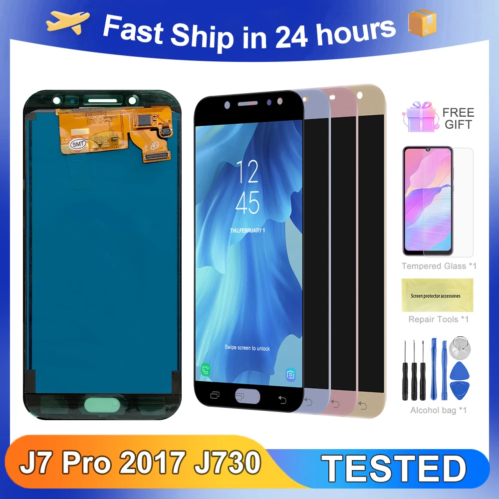 J730 5.5\'\'For Samsung For  J7 Pro J730F J730GM/DS J730G/DS LCD Display Touch Screen Digitizer Assembly Replacement