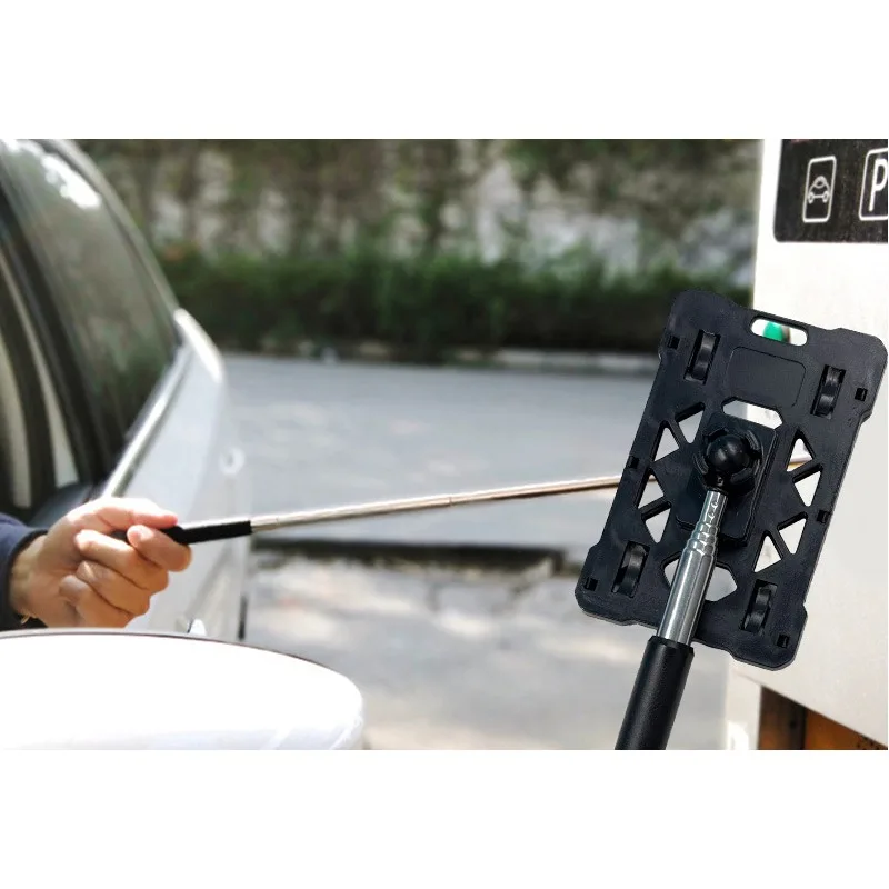 21-65cm Durable Car Toll Card Stick Touch N Go Stick Contactless Parking Toll Paying Rod Adjustable Stickable Telescopic Rod