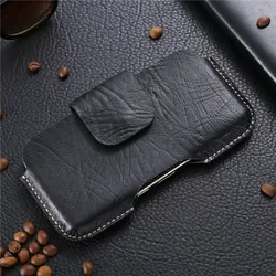 for Doogee S200 X S119 S118 Pro V40 Pro Blade GT Phone Bag Waist Belt Clip Pouch Case Flip Genuine Leather Cover