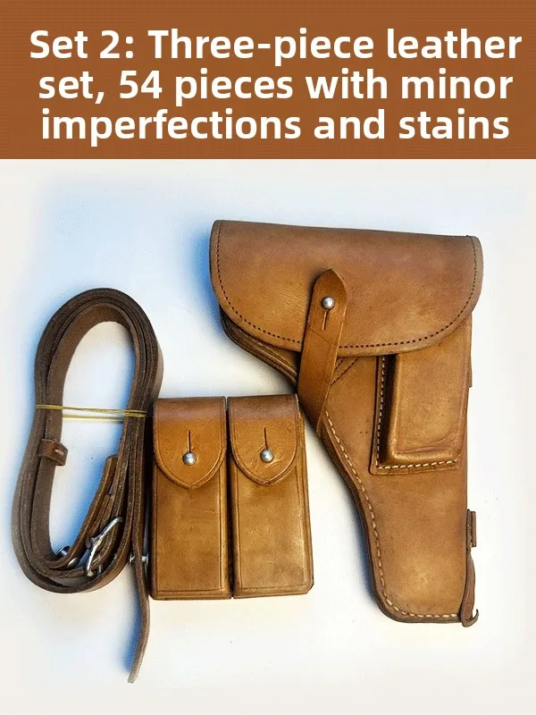 Leather Three-Piece Set Outdoor Camping Travel Gear Military Fan Goods Waist Bag Arm Bag Carry-On Bag under 20L Capacity