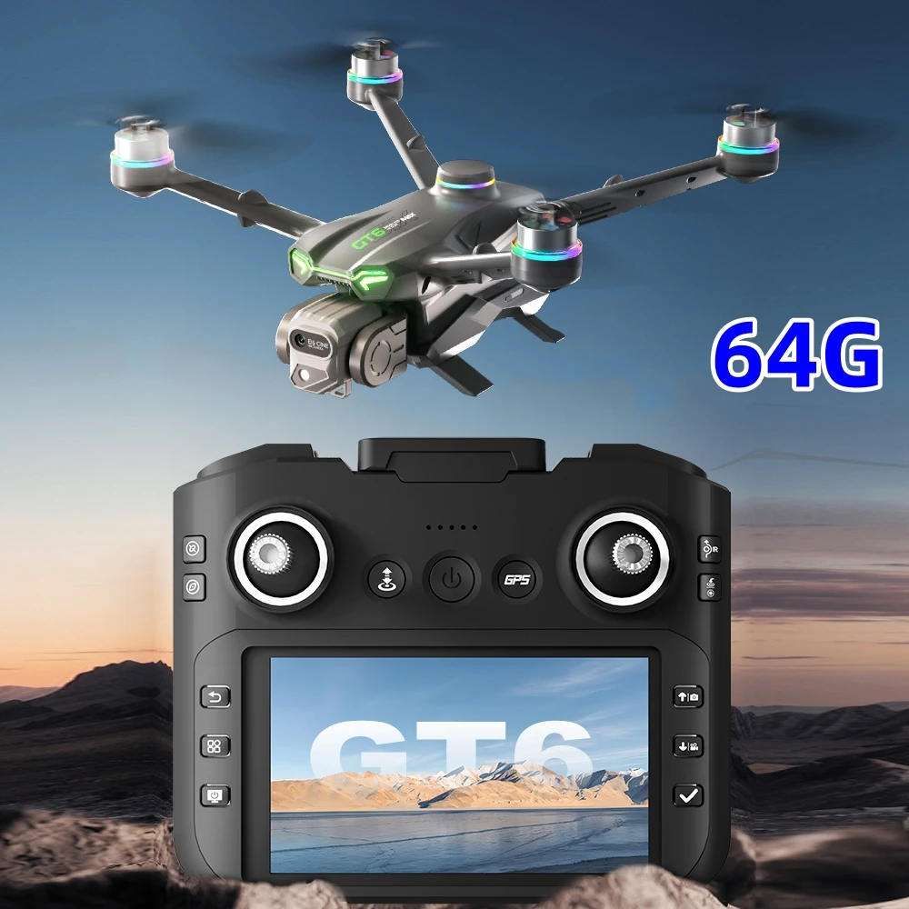 GT6 Professional Drone Long Range Flight Battery Quadcopter 4K HD Wifi Dron Aerial Photography Obstacle Avoidance Aircraft view 3