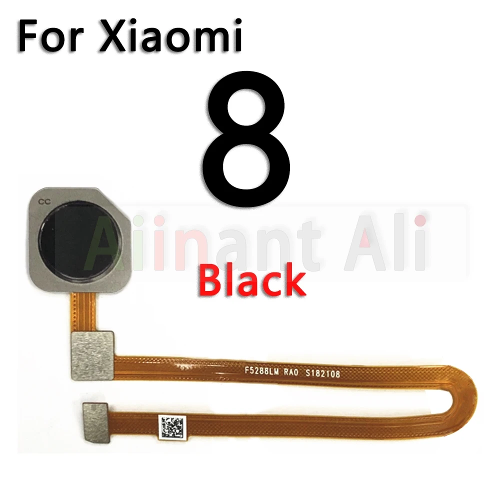 AiinAnt Home Button Back Touch ID Scanner Fingerprint Sensor Flex Cable Ribbon For Xiaomi Mi 8 8SE 8Lite Lite SE