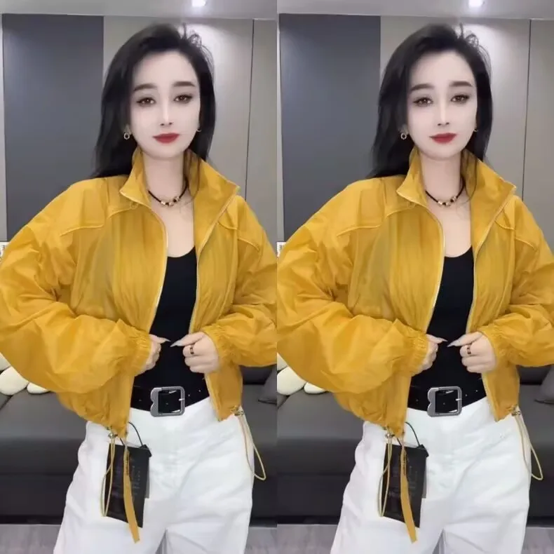 Sunscreen Clothing Women 2026 New Summer Jacket Fashion Versatile Light Breathable Long Sleeve Sunscreen Clothes Female Tops