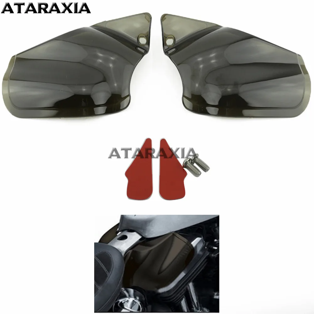 

Motorcycle Reflective Saddle Shields Air Heat Deflector Smoke For Harley Sporster Iron 883 1200 Forty Eight XL1200 2014-2022