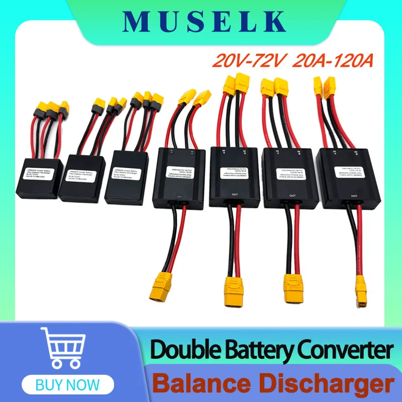 

Конвертер для двух аккумуляторов электровелосипеда, модуль сбалансированной разрядки, модуль-адаптер для подключения 20В-72В 20А/30А/40А
