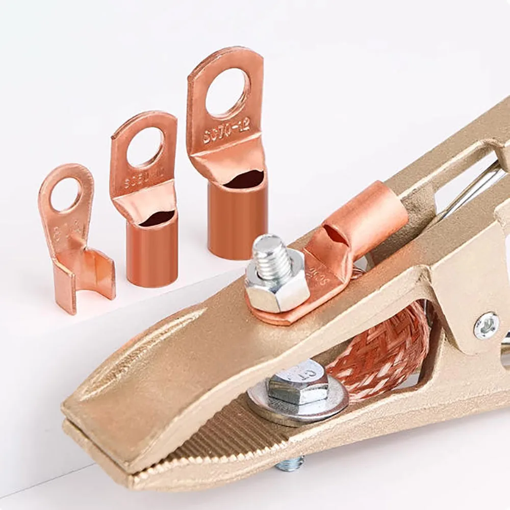 Copper Grounding Clip A-Shaped Ground Wire Clip Welding Machine Welding Handle Wire Clip Car Battery Grounding Wire Clip