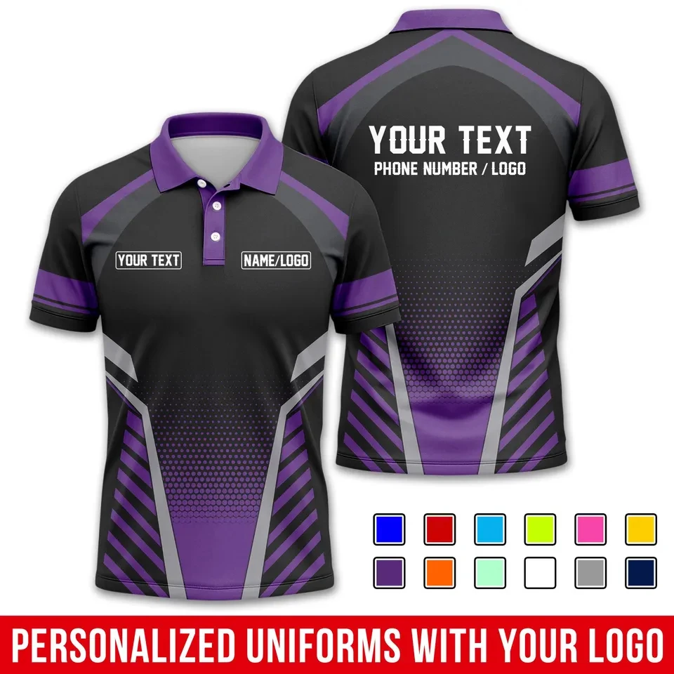 Fashion Men Women Stripe Graphic Polo Shirt For Men Custom Name Logo Text 3D Printed Polo Shirts Trend Button Up Sports Tops Tee