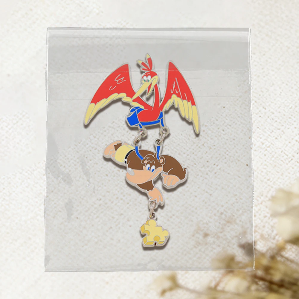 Retro-Spiel Banjoo und Kazoie Emaille-Pin 3-Schicht-Hängebrosche aus Metall Abzeichen Geschenk für Fans für Rucksäcke Kleidung Accessoires Sammlerstück – Detail 12