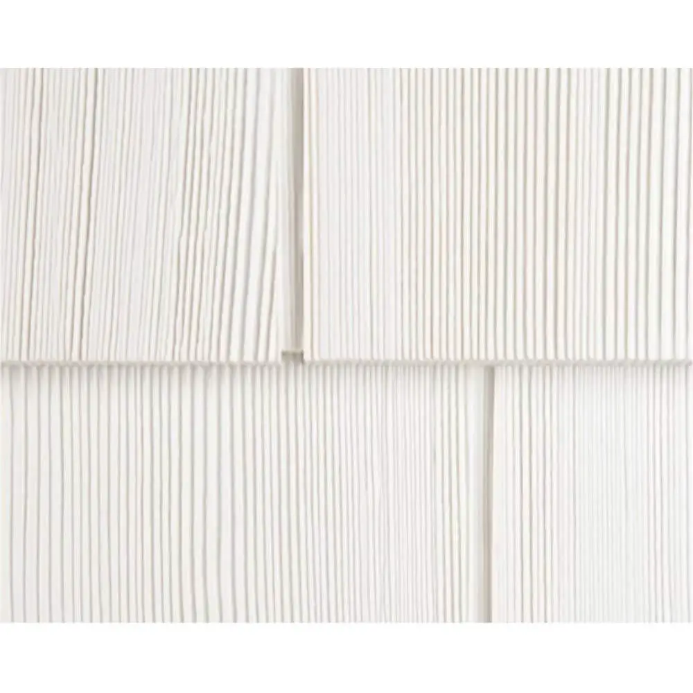 Vinyl Cedar Shake Siding 1/2 Square Tru-Lock Textured Low Maintenance 10pcs/box 480ft.(Random Seams Colonial White J Channel