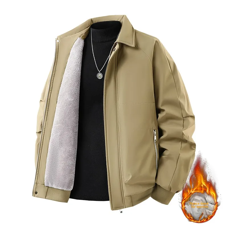 

2025 Autumn Vintage Workwear Jacket Young Men's Cargo Lapel Jackets Men Autumn Korean Versatile Pilot Jacket Casual Fashion Coat