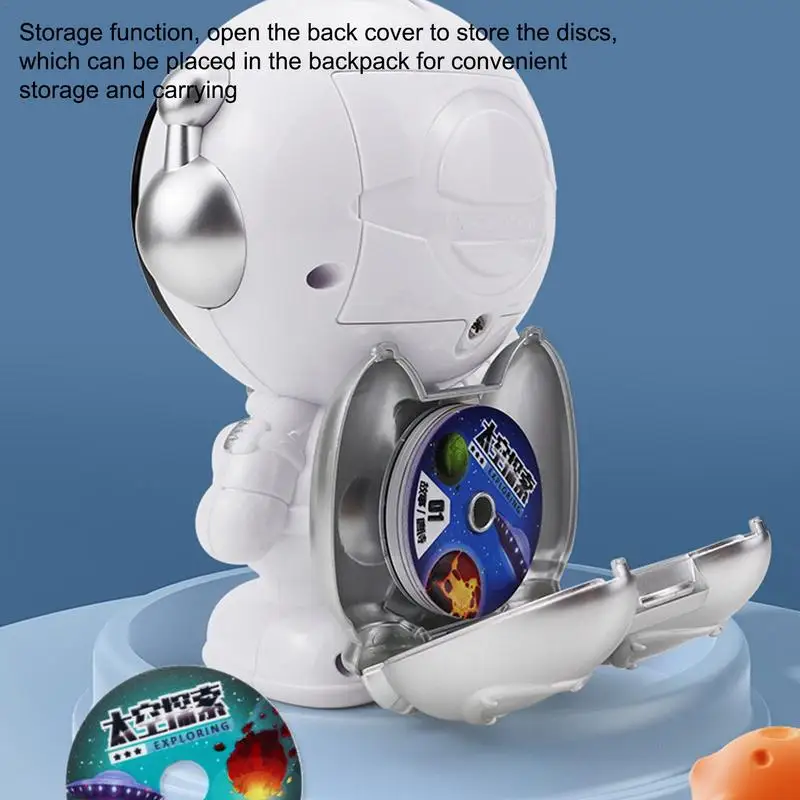 Story Telling Robot With 3 Discs Astronaut Robot Toy Electronic Story Machine Toys With Light Cute Early Childhood For Birthday