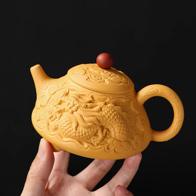 300cc High-end Yixing Purple Clay Teapots Handmade Pot Raw Ore Zhu Mud Kettle With Filter Zisha Tea Set Tea Services Gift